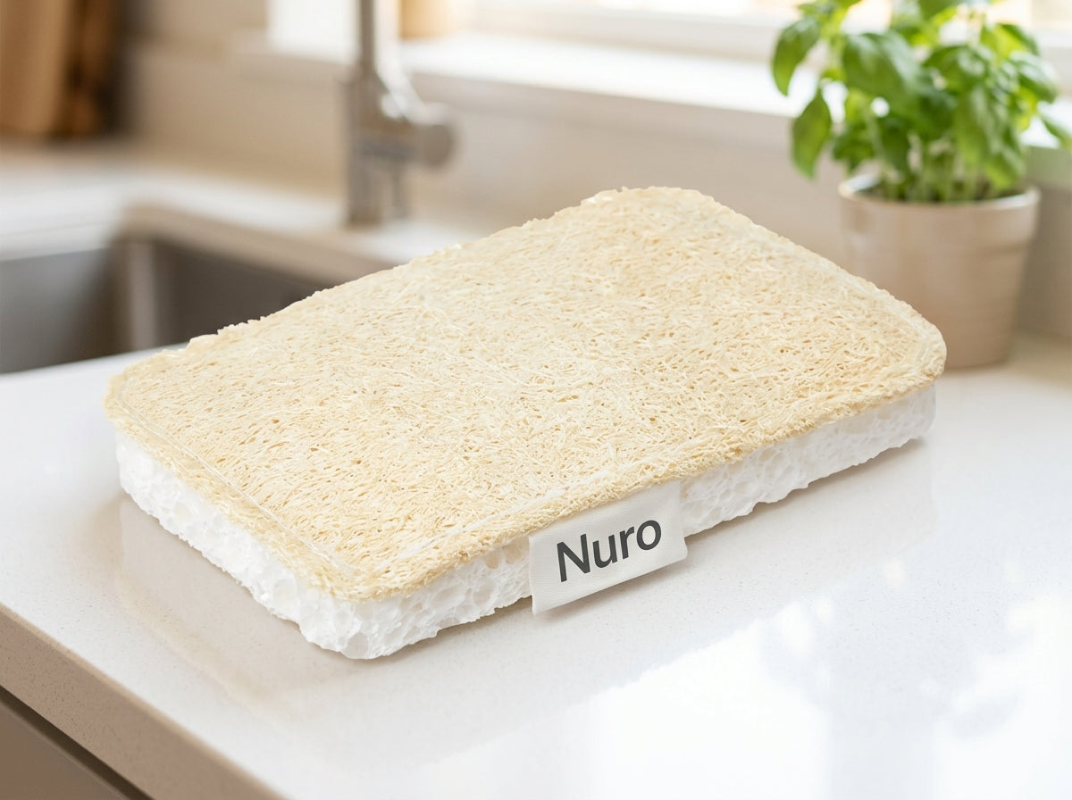 Eco Sponge — 12er Pack | Natürlicher Luffa-Schwamm