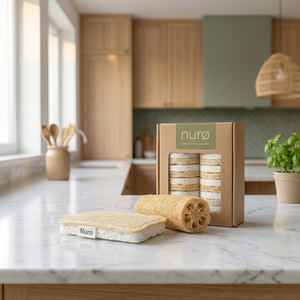 Eco Sponge — 12er Pack | Natürlicher Luffa-Schwamm